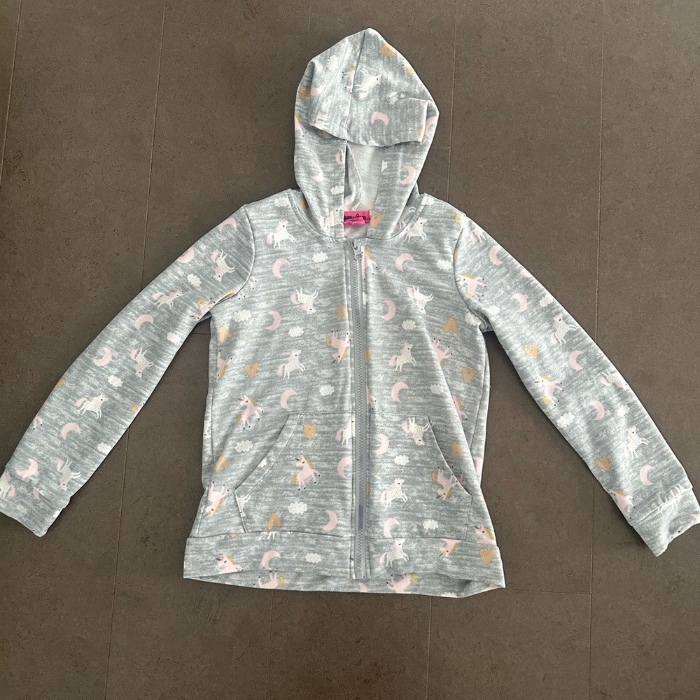 Gray Unicorn Hoodie size 8
